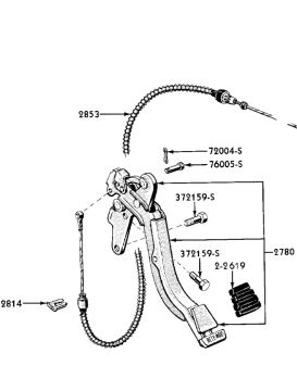 Emergency Brake Pedal Assembly with Vacuum Release - NOS